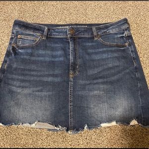 AE Next Level Stretch High Rise Denim Mini Skirt